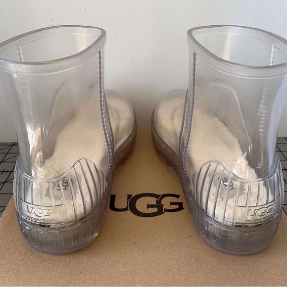 UGG Drizlita Rain Boots Womens Size 8  CLEAR Waterproof Rubber Shoes NEW - Picture 2 of 6